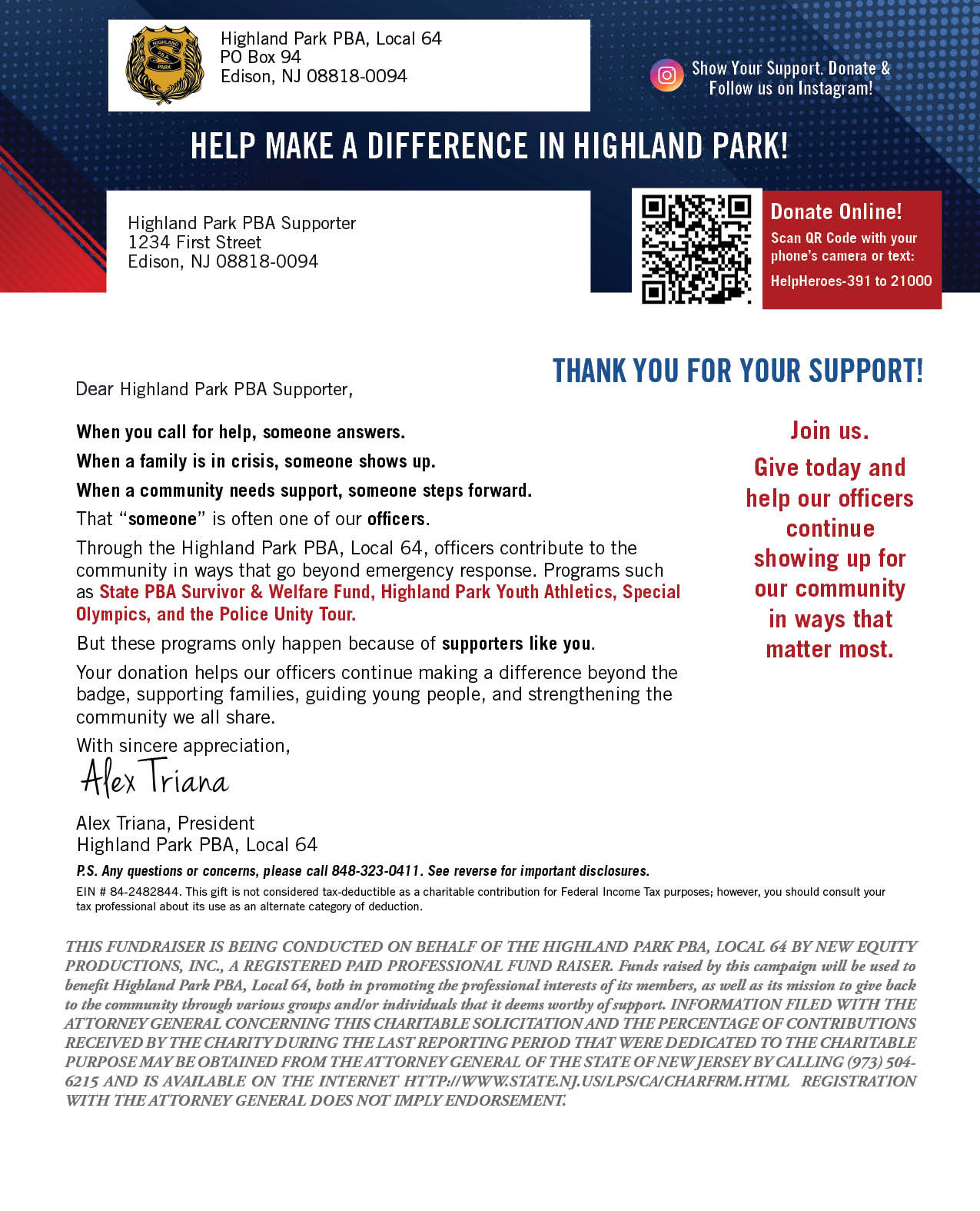Donation Letter